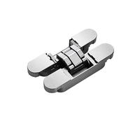 Paquete de 2 bisagras ocultas for puertas, bisagras ocultas resistentes for puertas secretas, ajustables en 3 direcciones for construir una puerta de estantería oculta.(Silver,14x70mm)