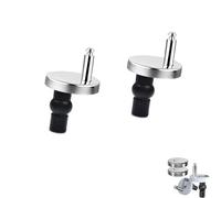 Paquete de 2 bisagras para asiento de inodoro con tornillos y tuercas expansibles, accesorios de asiento de inodoro fáciles de instalar para agujeros ciegos, incluye pernos de asiento de inodoro y
