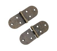 Paquete de 2 bisagras plegables de hierro, planas, ovaladas, con tornillos for conectar mesas y máquinas de coser. Bisagra plegable