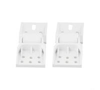 Paquete de 2 bisagras plegables de plástico para puerta de pecho con diseño de seis agujeros adecuadas para varios congeladores pequeños que ofrecen una funcionalidad fiable de la tapa