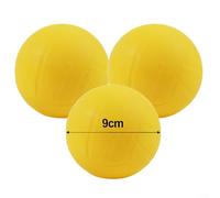 Paquete de 2 bolas de repuesto para juego de Spikeball, juego de voleibol amarillo de PVC suave, tamaños de 9 cm y 12,5 cm para playa, césped, entrenamiento deportivo al aire libre
