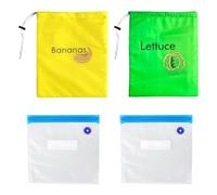 Paquete De 2 Bolsas con Cordón De Papel De Aluminio, 2 Bolsas De Compras, Bolsas De Almacenamiento De Verduras Frescas, Bolsas De Alimentos Reutilizables, Bolsas De Cebolla, Bolsas De Frutas