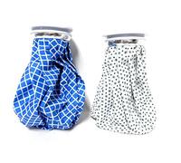Paquete de 2 bolsas de agua fría y caliente para alivio del dolor y alivio del dolor, estilo inglés, 9 pulgadas, alivio del dolor de cabeza y dolor