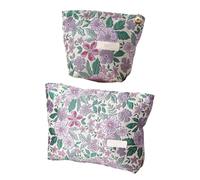 Paquete De 2 Bolsas De Almacenamiento Con Estampado Floral, Bolsa De Cosméticos Retro, Bolsa De Cosméticos Elee, Bolsa De Cosméticos De Viaje, Bolsa De Almacenamiento Para Mujer