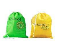 Paquete De 2 Bolsas De Almacenamiento De Frutas Y Verduras, Bolsas De Almacenamiento De Alimentos, Bolsas De Almacenamiento Con Cordón, Bolsas De Conservación De Alimentos Para Refrigerador