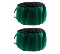 Paquete de 2 bolsas de almacenamiento de manguera de tela Oxford 600D, organizador superior de malla transpirable grande para mangueras de jardín de hasta 30 m con mango resistente, color negro (es