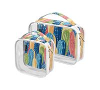 Paquete de 2 bolsas de aseo transparentes para colgar, aprobadas por la TSA, resistentes al agua, para viaje, para maquillaje, cumplen con las normas de aerolíneas