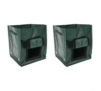 Paquete de 2 bolsas de cultivo de patatas con cosecha para ventana, bolsas cuadradas de polietileno para plantar verduras, zanahorias, cebollas, bolsas de cultivo de jardín resistentes con asas, color