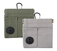 Paquete de 2 bolsas de golosinas para perros, bolsa portátil de entrenamiento para cachorros manos libres con mosquetón de hebilla magnética de cierre automático, bolsa de recompensa para mascotas