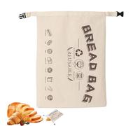 Paquete de 2 bolsas de pan de cera de abeja extragrandes, bolsas de almacenamiento de pan de lino y algodón reutilizables para casero, masa madre y pan fresco, bolsa portátil de almacenamiento de