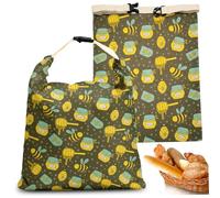 Paquete de 2 bolsas de pan de cera de abejas para masa madre bolsas de pan de algodón de calidad alimentaria reutilizables para mantener fresco para panadería casera 17x13 pulgadas