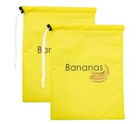 Paquete de 2 Bolsas de Plátano para Almacenamiento con Aislamiento de Alimentos, Frutas y Verduras en Refrigerador - Gran Capacidad