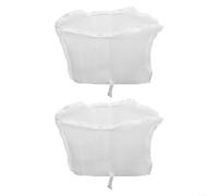 Paquete de 2 bolsas de red de filtro 6570-398 para J-400 J-300 J-500 Spa Skimmer con 11 agujeros de clip, parte de repuesto para colector de escombros, malla de nailon blanco