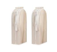 Paquete de 2 bolsas de ropa colgantes para almacenamiento de armario, fundas de ropa de 110 cm para colgar bolsas de ropa, organizador de ropa, bolsa de guardarropa sellada (60 × 30 × 110)