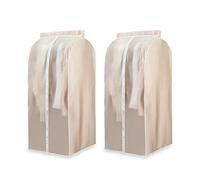 Paquete de 2 bolsas de ropa colgantes para almacenamiento de armario, fundas de ropa de 120 cm para colgar bolsas de ropa, organizador de ropa, bolsa de guardarropa sellada (60 × 50 × 120)