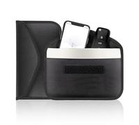 Paquete de 2 bolsas Faraday para teléfonos, funda Faraday Jaulas Faraday, protector de llavero Faraday, riñonera Faraday, protector de llavero, bloqueador de señal (negro)