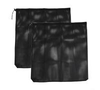 Paquete de 2 bolsas finas de poliéster para estanque extra grande, red de barrera de agua para acuario negro, protector de desechos de malla duradera con cordón de 60 x 60 cm (60 x 60 cm)