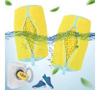 Paquete de 2 Bolsas para Lavar Zapatos, Bolsa para Lavadora Engrosada, Reutilizable y Más Duradera, Antideformación, Limpieza de Pelusas 360° (Amarillo)