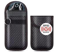 Paquete de 2 bolsas para llaves de coche, Bolsa Faraday, para de Coche Bloqueo Señal, para Anti RFID, Remota Antirrobo, protección de señal, Proteger Privacidad