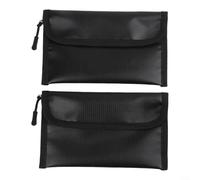 Paquete de 2 bolsas resistentes al fuego para dinero en efectivo con aislamiento de 8 capas y cremalleras impermeables para transporte y almacenamiento seguros de objetos de valor