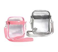 Paquete De 2 Bolsos Cruzados Pequeños Transparentes, Bolso con Correa Ajustable para El Hombro, Bolsa De Almacenamiento Impermeable, Bolsa De Almacenamiento Multifuncional