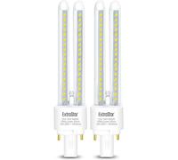 Paquete de 2 Bombillas LED PLC, 2 Pines, Tubo 2U, Maiz G24, Luz Fría Blanca No regulable