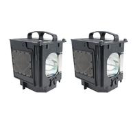 Paquete de 2 bombillas para proyector 915P049010 compatibles con Mitsubishi WD65731TV - Reemplazo para lámpara DLP 915P049010 con carcasa