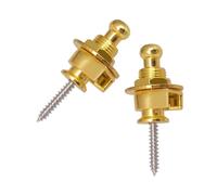 Paquete de 2 botones de bloqueo para correa de guitarra, parte de manejo de guitarra, textura metálica, adecuados para la mayoría de guitarras y correas de bajo