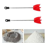 Paquete de 2 brocas mezcladoras eléctricas para resina epoxi y látex, vástago de 4 pulgadas, longitud de 300 mm, diámetro de paleta de 65 mm, construcción de acero + ABS, Compat