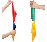 Paquete de 2 bufandas mágicas que cambian de color, perfectas para magia callejera, fiestas y espectáculos infantiles, azul, amarillo, rojo, verde