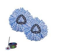 Paquete de 2 cabezales de fregona de repuesto compatibles con O Cedar 2 Tank System Spin Mop and Bucket, cabezal de repuesto de microfibra de fácil limpieza, recambio de fregona giratoria de 360
