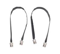 Paquete de 2 Cables Coaxiales RF de 40 cm para Pasar A Través de Ventanas y Puertas, Cable Plano, SO239 UHF Hembra A UHF Hembra, 50 Ohmios
