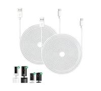Paquete de 2 cables de alimentación USB-A a USB-C de 16.4 pies compatibles con Ring Indoor Cam Plus (2K) y cámara interior Pan-Tilt, cable de extensión de fuente de alimentación continua extralargo