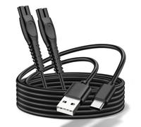 Paquete de 2 cables de carga de 5 V para Philips Norelco One Blade 360 modelo QP2724 QP2834 QP1924 QP4631 QP6542 QP4530, MG7910 MG5910 MG9510 MG9525, X3001 SS. 3341 X3052, para cable de afeitadora