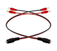 Paquete de 2 cables de carga de batería con puerto CC para herramientas eléctricas, conectores de 5,2 x 2,1 mm y 5,5 x 2,5 mm, alambre de goma grueso para una carga rápida y segura