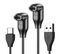 Paquete de 2 cables de carga para relojes Garmin, cargador USB-C en ángulo de 100 cm/3,3 pies para Garmin Fenix/Venu/Forerunner/Instinc