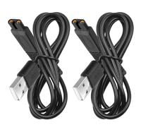 Paquete de 2 cables de carga USB compatibles solo con afeitadora Freebird Head, cable de carga de repuesto para afeitadora Freebird Kit de afeitado eléctrico, 3.3 pies