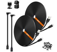 Paquete de 2 cables de extensión de alimentación de 10 pies compatibles con cámaras de seguridad Wyze Cam v4, Wyze Cam Pan v3, Wyze OG, v3 y v3 Pro, cable de carga USB a micro USB plano de 3 m de