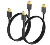 Paquete de 2 cables HDMI 4K de 4 pies, cable HDMI 4K blindado de alta velocidad HDMI a HDMI 2.0 con 4K @60Hz/2K @144Hz/1080P, HDCP 2.2, HDR, ARC para laptop, monitor, KVM, divisor, PS5, PS4, Xbox