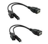 Paquete de 2 cables OTG de repuesto para Fire Stick 4K, Amazon Fire TV, compatible con Samsung Galaxy, LG, teléfono Android, tablet, micro USB con alimentación micro USB