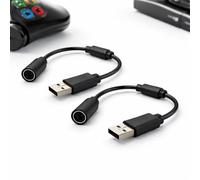 Paquete de 2 cables USB para controladores de PC Xbox One Xbox 360 Series X/S, cable de liberación rápida compatible con Logitech G920 Thrustmaster Ferrari Racing Wheel - Cable adaptador corto