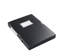 Paquete de 2 cajas almacenamiento archivos Pp plegables y gruesas, 35, 55,0mm espesor, organizador contratos documentos oficina, color negro azul Para Oficina(Black-3.5cm)