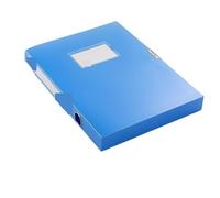 Paquete de 2 cajas almacenamiento archivos Pp plegables y gruesas, 35, 55,0mm espesor, organizador contratos documentos oficina, color negro azul Para Oficina(Blue-2cm)