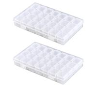 Paquete De 2 Cajas De Almacenamiento Con 28 Compartimentos, Caja De Accesorios Para Pintura De Diamantes, Caja De Almacenamiento De Joyas, Contenedor De Cuentas Sueltas