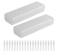Paquete de 2 cajas de almacenamiento de cables de datos, caja de gestión de cables con tapa, caja de clasificación transparente de 7 rejillas de almacenamiento de cable de alimentación/cable/enchufe