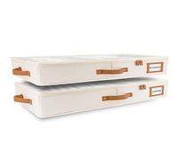 Paquete De 2 Cajas De Almacenamiento Para Debajo De La Cama - 83x43x11 Cm | Cajas Organizadoras Delgadas Y De Perfil Bajo Para Debajo Del Sofa | Caja Almacenamiento Plegable Cama Zapatos 2pk