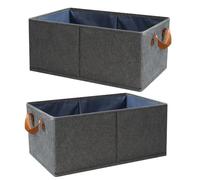 Paquete de 2 cajas plegables de almacenamiento de ropa con cajones, organizador de jeans y prendas