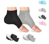 Paquete de 2 calcetines de altura máxima, calcetines para aumentar la altura almohadillas invisibles silicona para el talón, inserciones completamente envueltas, plantillas para aumentar (E,2.5cm)