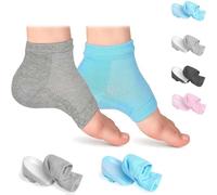 Paquete de 2 calcetines de altura máxima, calcetines para aumentar la altura almohadillas invisibles silicona para el talón, inserciones completamente envueltas, plantillas para aumentar (Y,2.5cm)