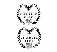 Paquete de 2 calcomanías de Charlie Kirk Forever in Our Hearts True American Hero para parachoques de coche, RIP Charlie Kirk Silenced But Not Forgotten Freedom Worth Fighting Fly High in Lovin Memory